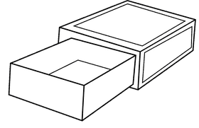 Matches Empty Pack black and white clipart