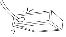 Matches Ignition black and white clipart