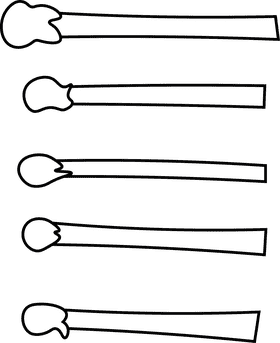 Matches Matches black and white clipart