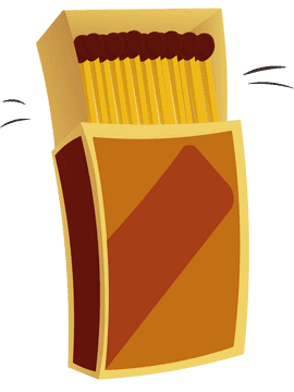 Matches Open Pack clipart