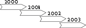 Timeline Marks black and white clipart