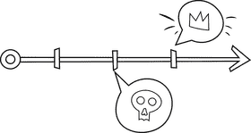 Timeline black and white clipart