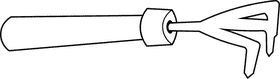 Gardening Tools Rake black and white clipart