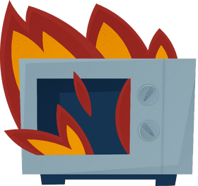 Microwave Fire clipart