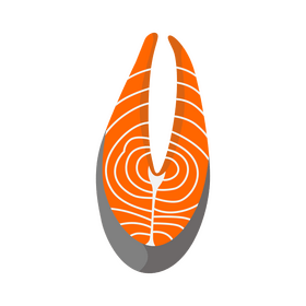 Slice of salmon clipart