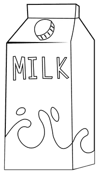 Milk Carton black and white clipart