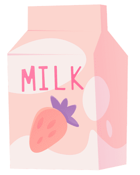 Milk Carton Strawberry clipart