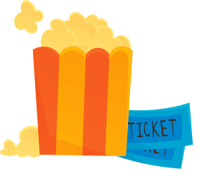 Movie Ticket Popcorn clipart