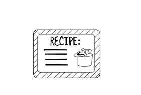 Recipe Card black and white clipart