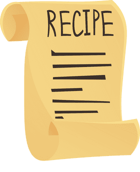 Recipe Card Scroll clipart