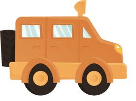 Safari Jeep clipart