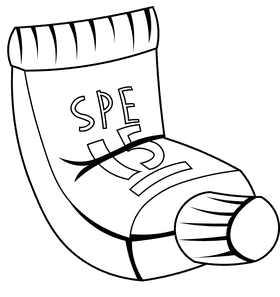 Sunscreen Tube black and white clipart
