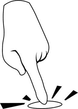 Touch black and white clipart