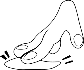 Touch black and white clipart