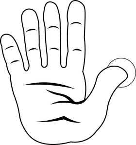 Touch black and white clipart