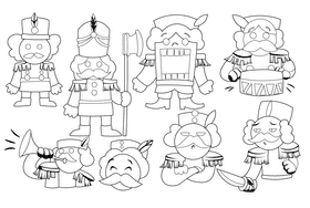 Nutcracker black and white vector