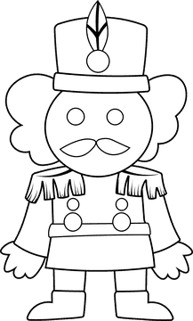 Nutcracker black and white clipart