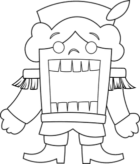Nutcracker black and white clipart