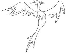 Phoenix black and white clipart