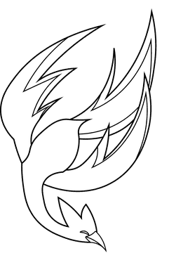 Phoenix black and white clipart