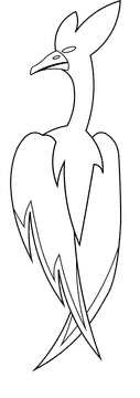 Phoenix black and white clipart