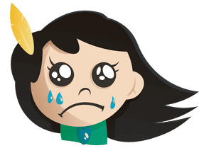 Pocahontas Head Crying clipart