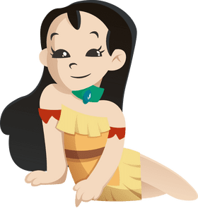 Pocahontas Sitting clipart