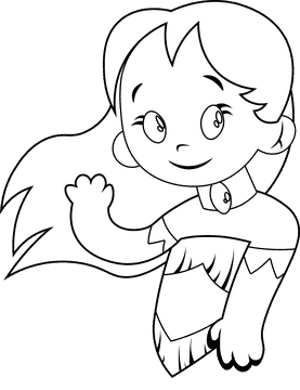 Pocahontas black and white clipart