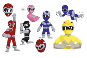 Power Rangers vector