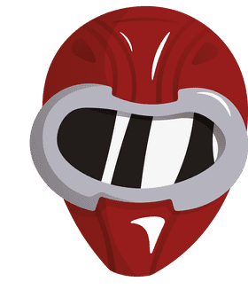 Power Rangers Red Head clipart