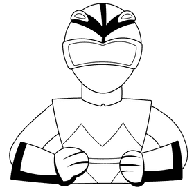 Power Rangers Yellow black and white clipart