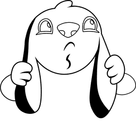 Stitch Head black and white clipart