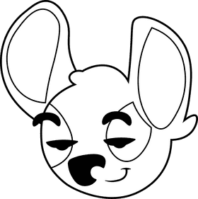 Stitch Head black and white clipart