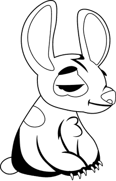 Stitch black and white clipart