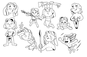 Tarzan black and white vector