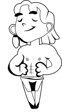Tarzan Pose black and white clipart