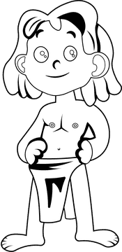 Tarzan black and white clipart