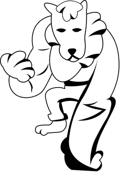 Werewolf Red Eyes black and white clipart