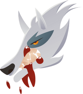 Werewolf Head Blood clipart