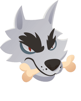 Werewolf Head Bone clipart