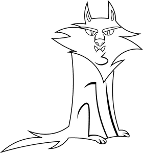 Werewolf Wolf black and white clipart