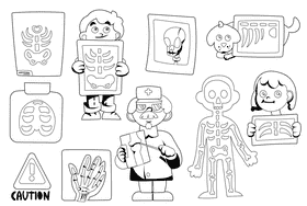 Xray black and white vector