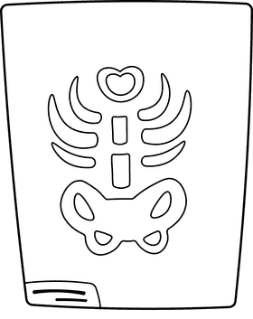 Xray Torso black and white clipart