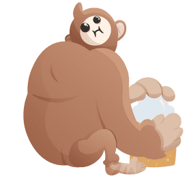 Yeti Jay Of Honey clipart
