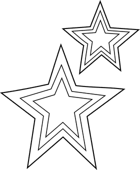Christmas Star Double black and white clipart