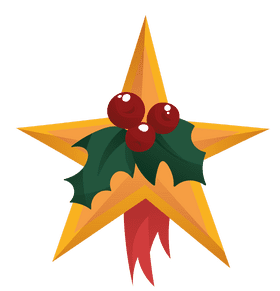 Christmas Star Mistletoe clipart