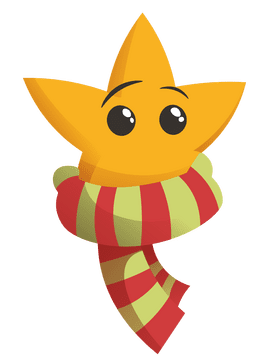 Christmas Star Scarf clipart