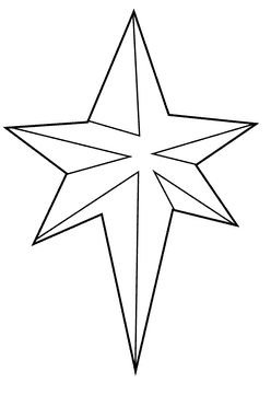 Christmas Star black and white clipart