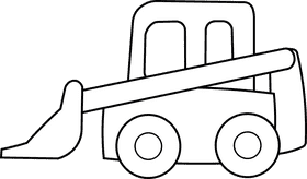 Bulldozer black and white clipart
