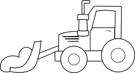 Bulldozer black and white clipart
